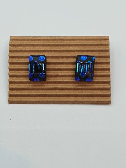 Bild von Ohrstecker - Blau/Schwarz - ENE24