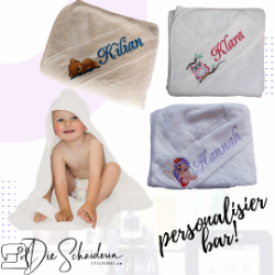 Bild von Baby-Kapuzenbadetuch 💥PERSONALISIERBAR💥