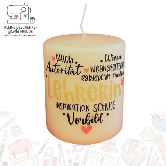 Picture of Kerze „Lehrerin“ – liebevolles Geschenk für Pädagoginnen